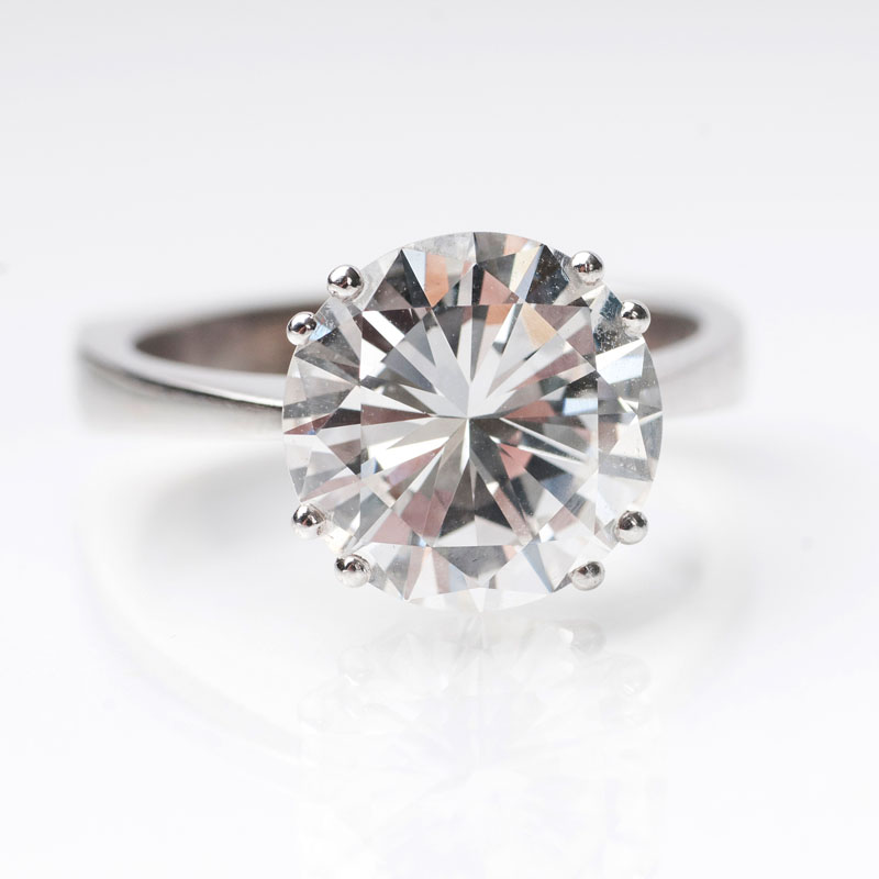 A highcarat solitaire ring for ladies