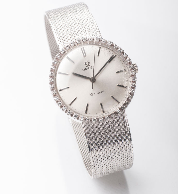 A ladie's watch by Omega with diamonds