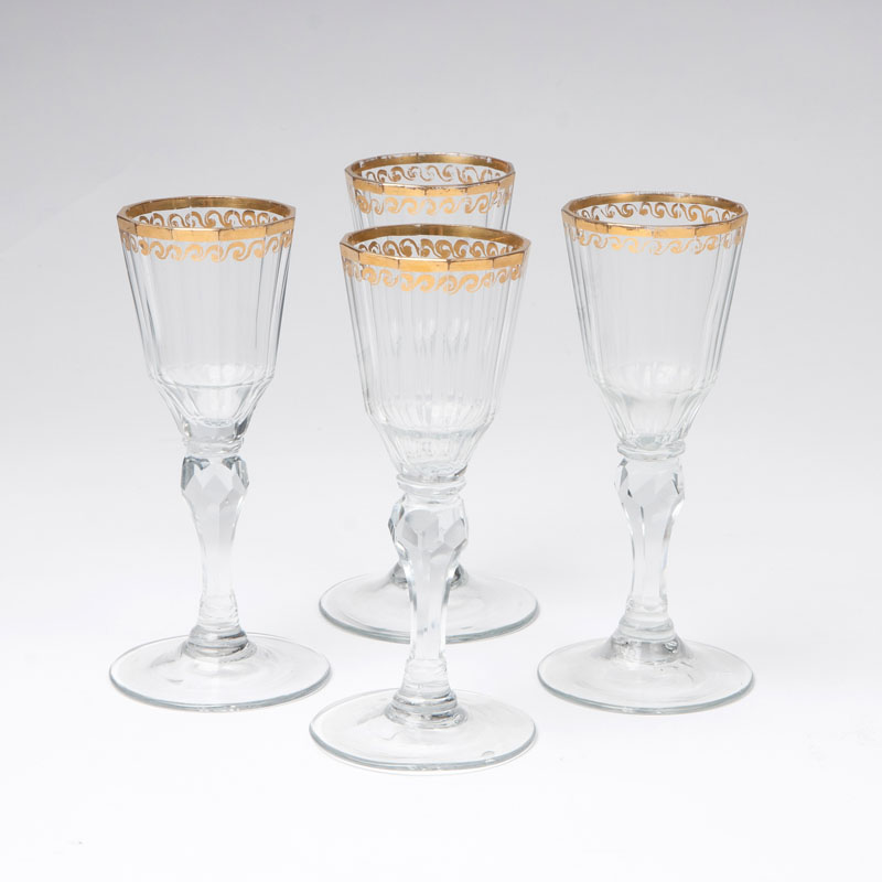 A set of 4 Louis-Seize-goblets
