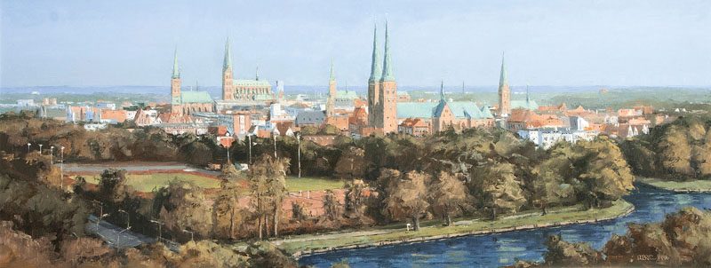 Panoramic View of Lübeck