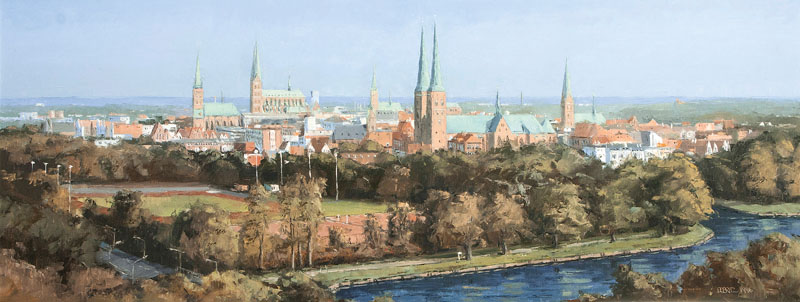 Panorama von Lübeck