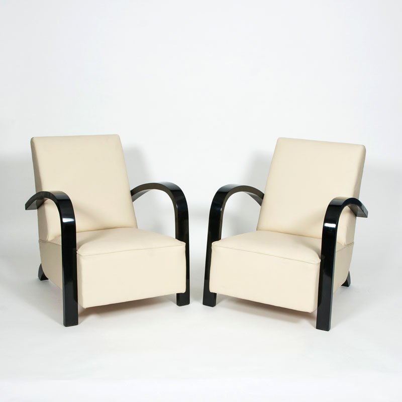 A pair of Art Deco armchairs