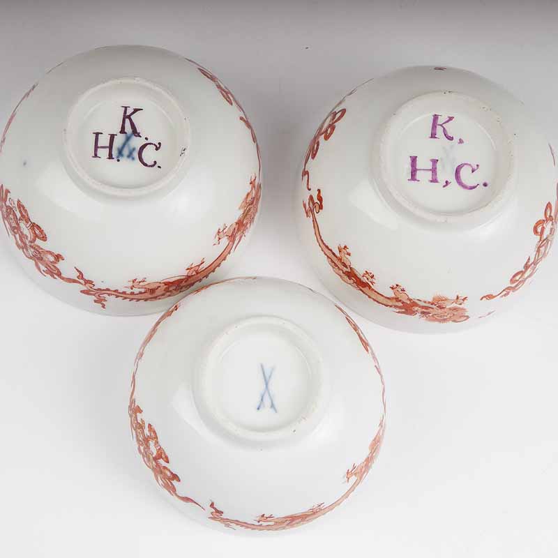 A set of 6 cups from the service with the 'Red Dragon' - image 3