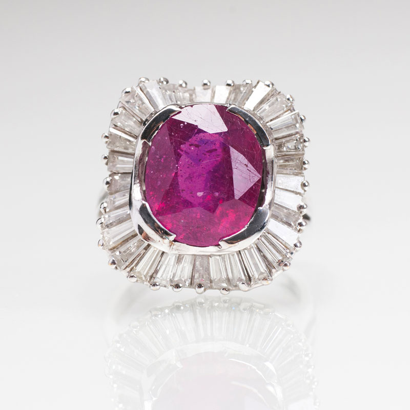A ruby diamond ring