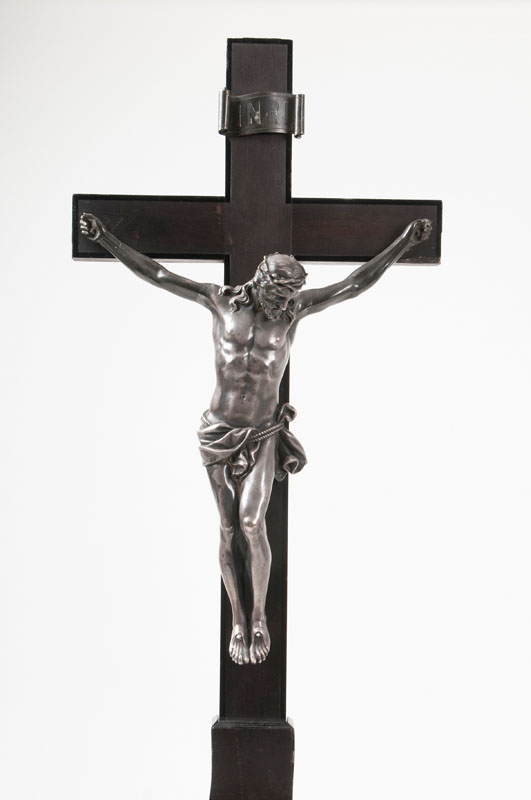 A silver sculpture 'Christ on the Cross' - image 2