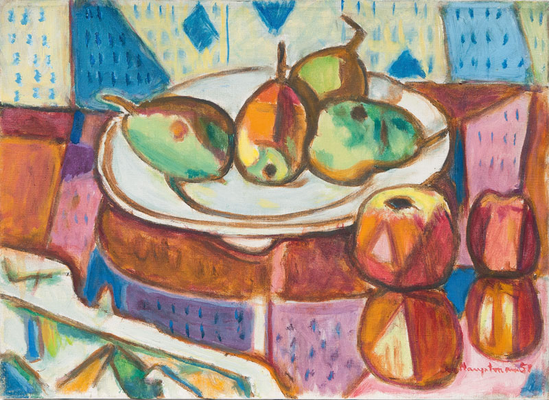 Table Still Life with Pears and Apples