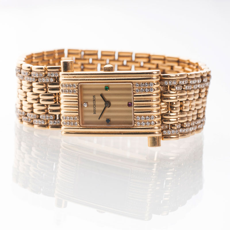 A ladie's watch 'Reflet' by Boucheron with diamonds