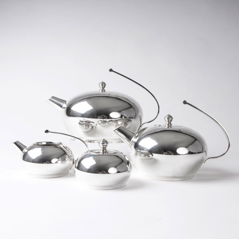 A modern coffee and tea service of Bauhaus style