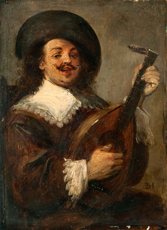 Gentleman playing a Lute