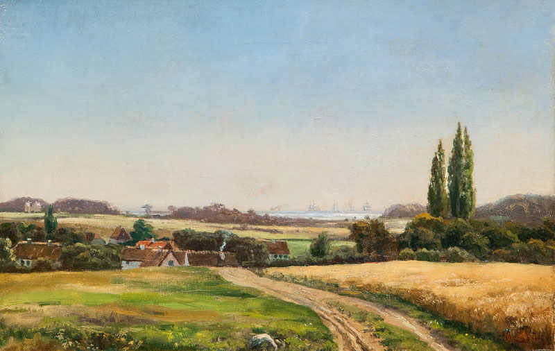Evening Landscape with View over a Sound