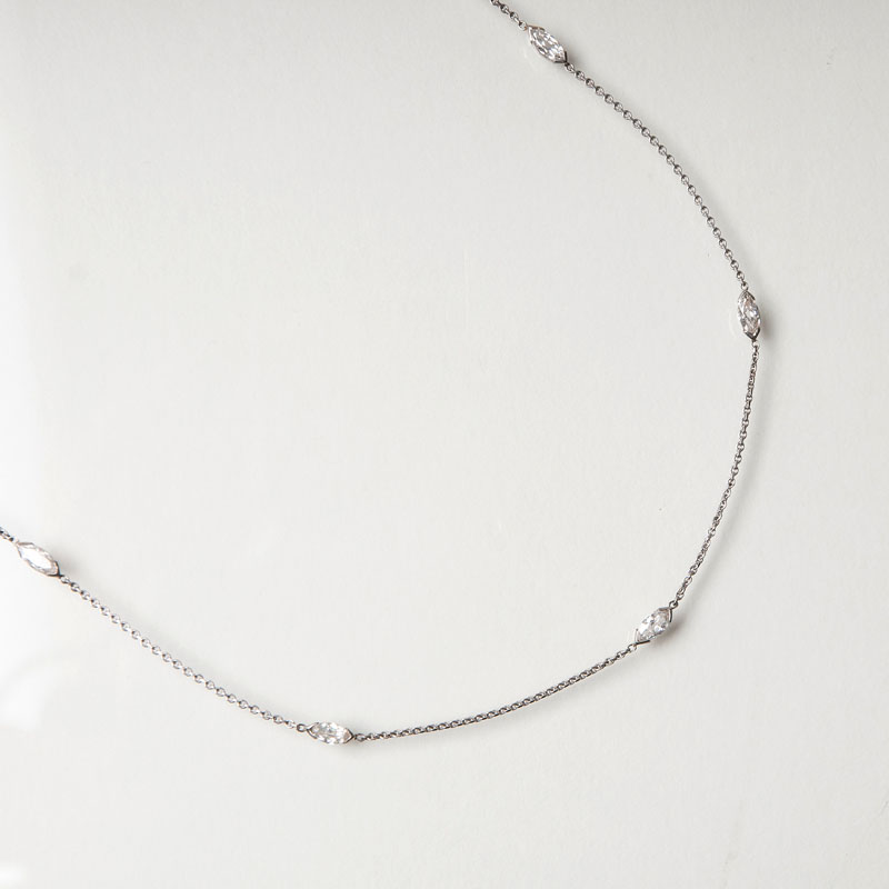 A petite diamond necklace