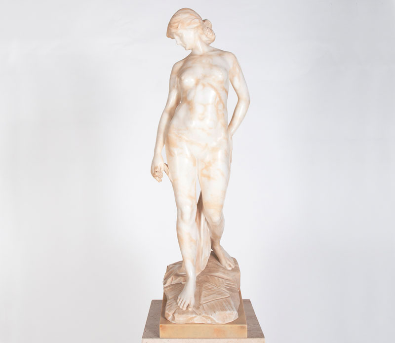 Marmor-Skulptur 'Weiblicher Akt'