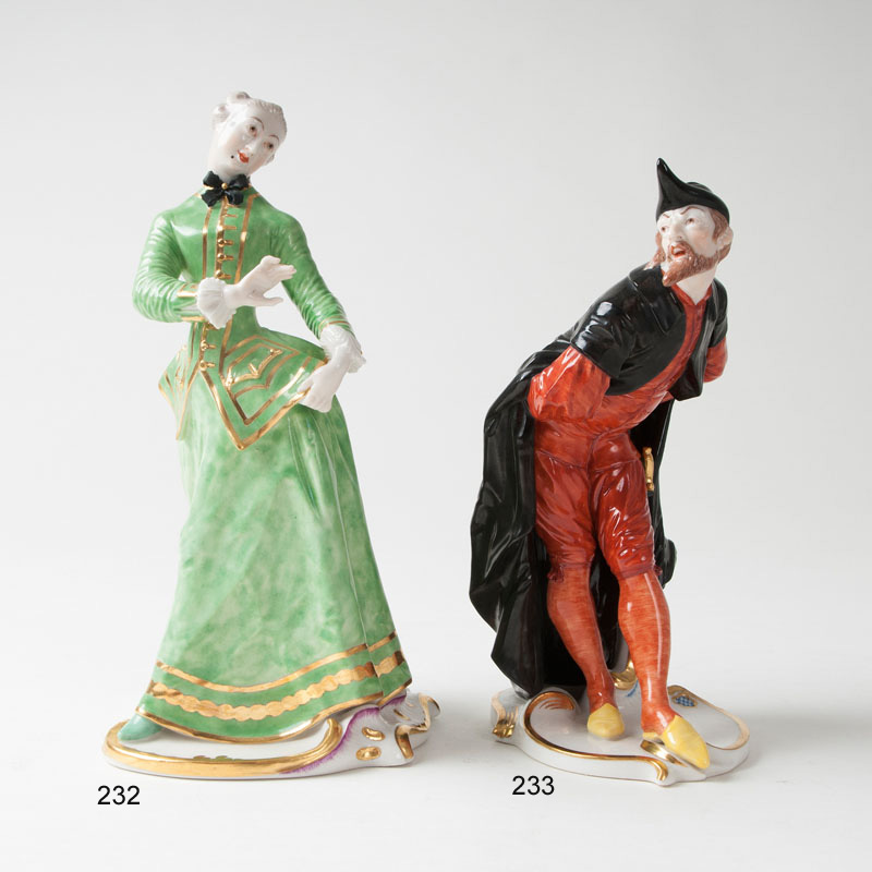 A porcelain figure 'Pantalone' from the Italian comedy