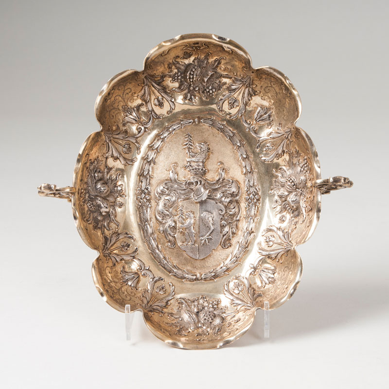 A brandy bowl with coats of arms
