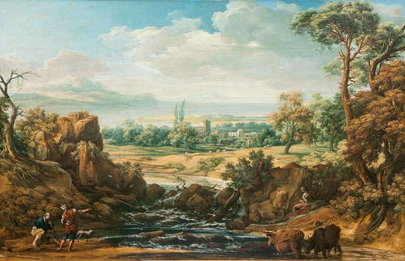 Johann Samuel Hötzendorf - Ideal Italian Landscape Ideal Italian Landscape