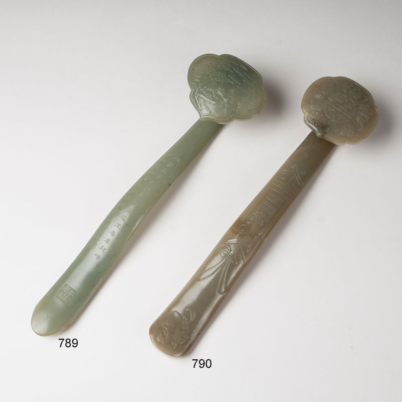 A jade Ruyi sceptre A jade Ruyi sceptre
