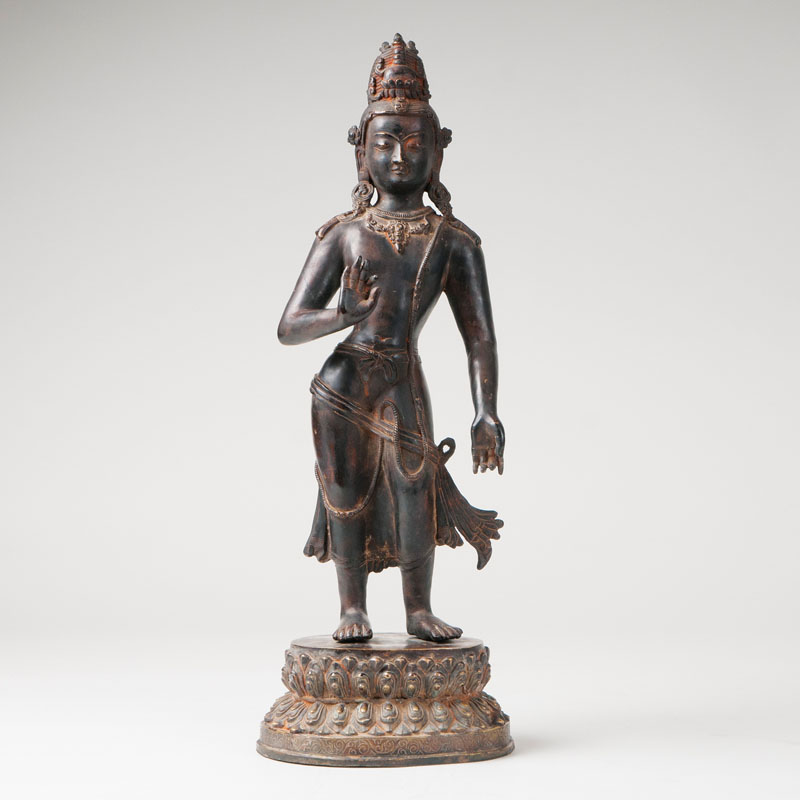 Bronze-Figur des 'Bodhisattva Maitreya'