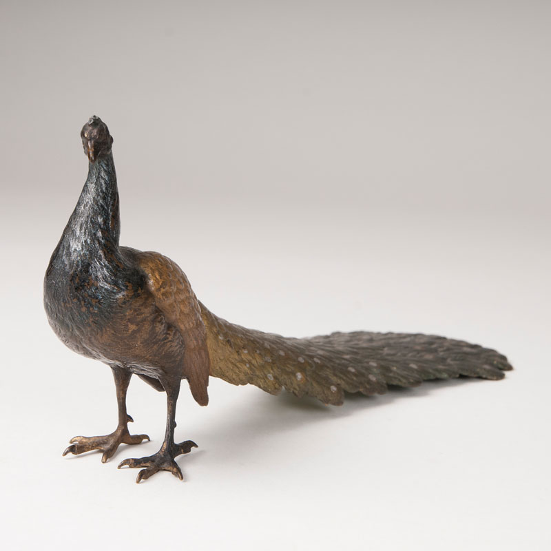 A Vienna bronze 'peacock'