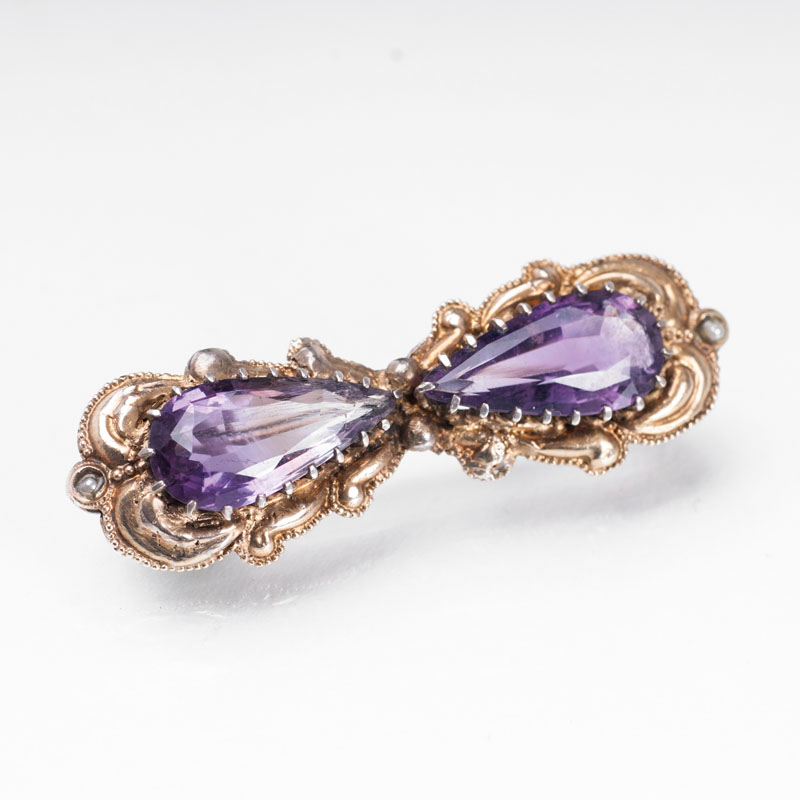 Antike Amethyst-Brosche