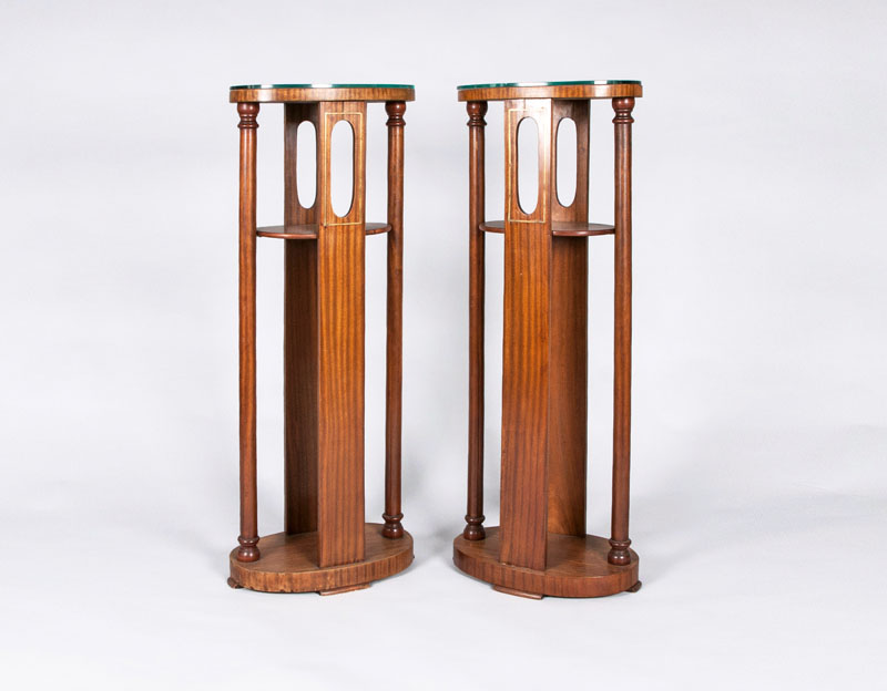A pair of delicate Art Nouveau guéridons