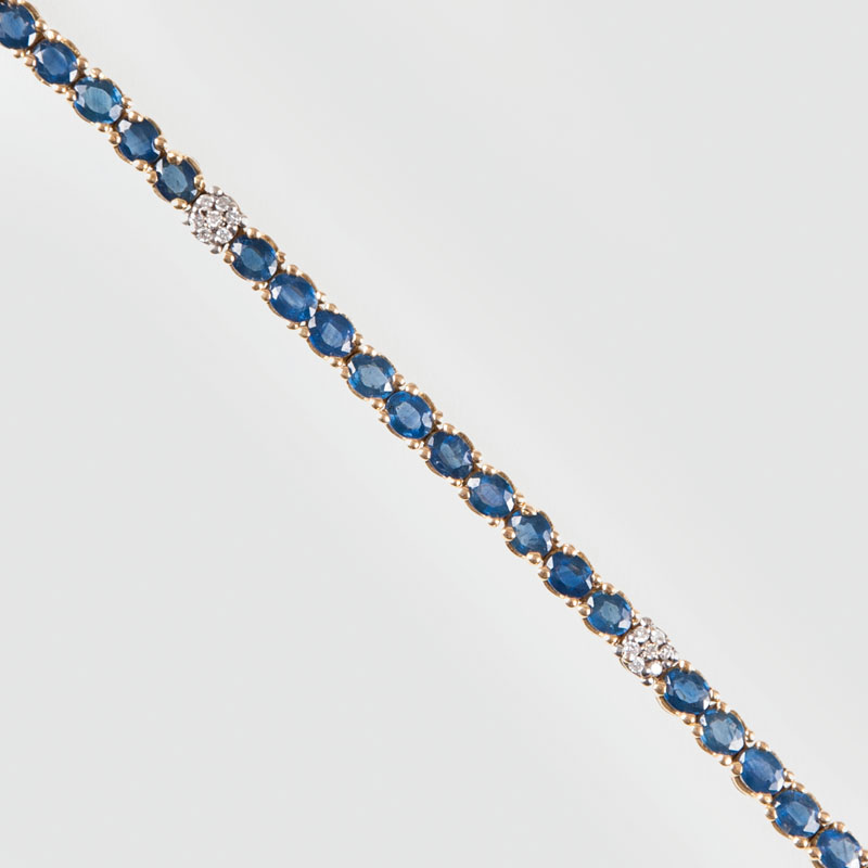 A sapphire diamond bracelet