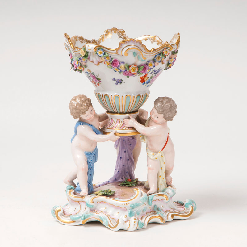 A small centrepiece with three putti