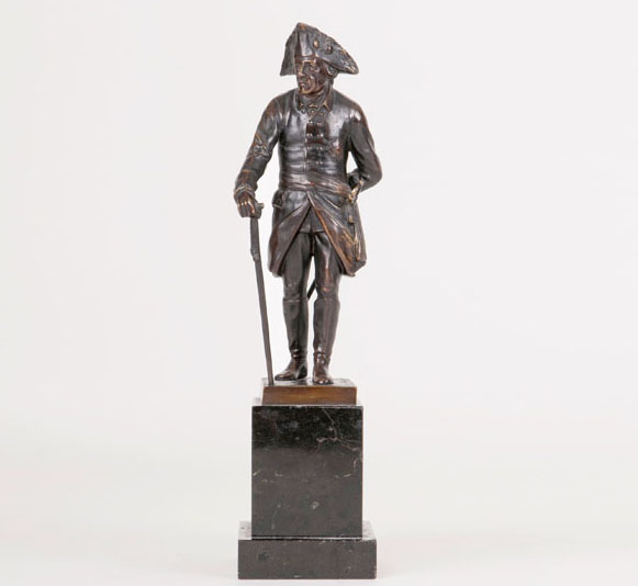 A bronze sculpture 'Frederick the Great'