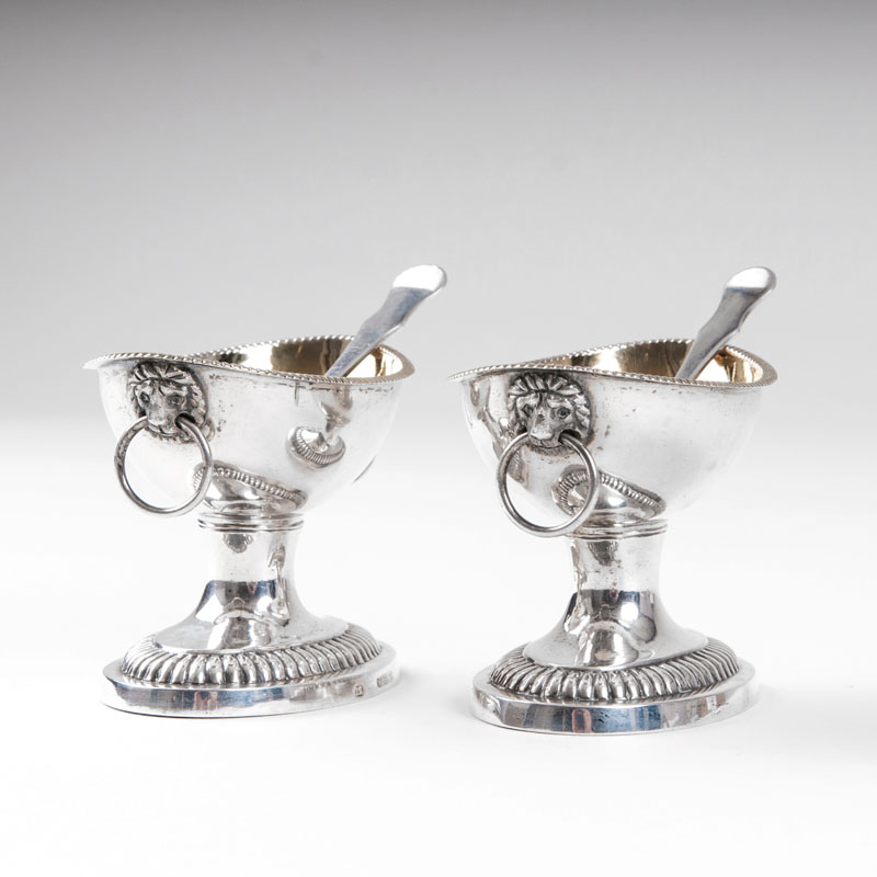 A pair of salières in empire style