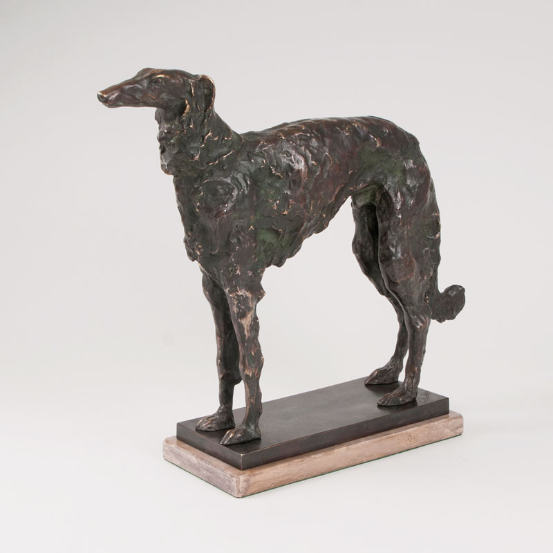 A bronze sculpture 'borzoi'