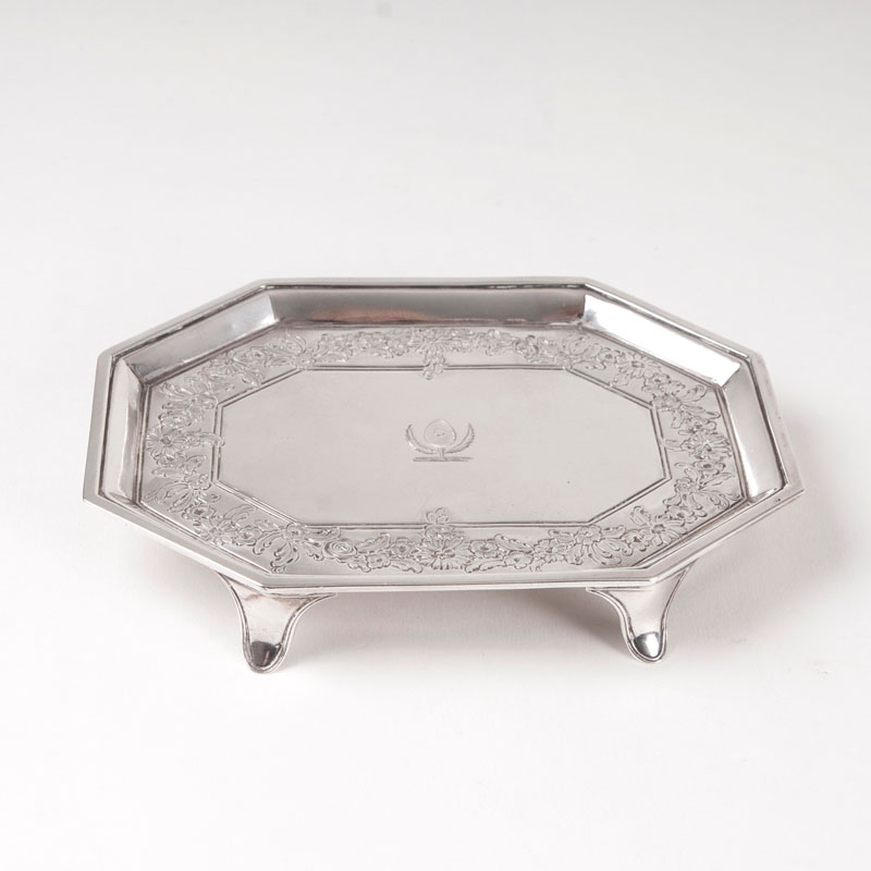A Georgian tray for business cards