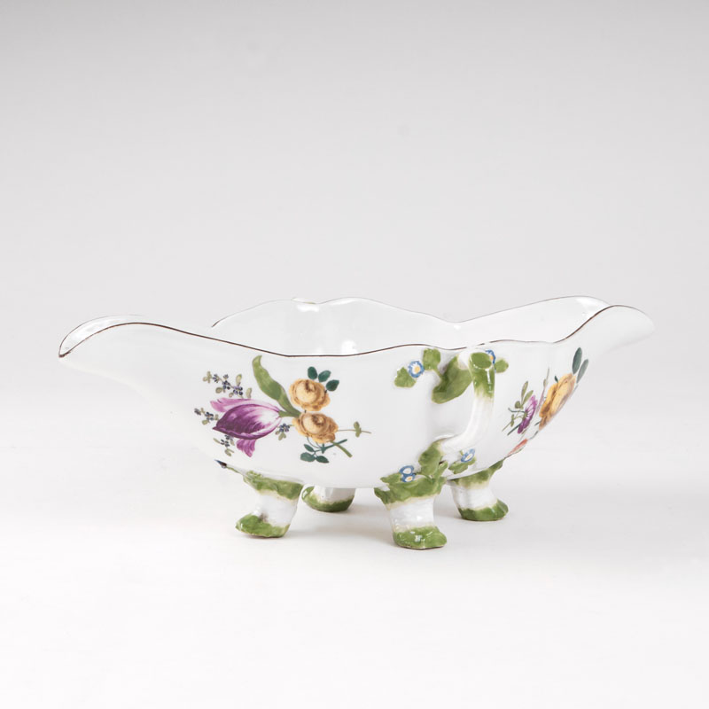 A sauce boat with flower painting