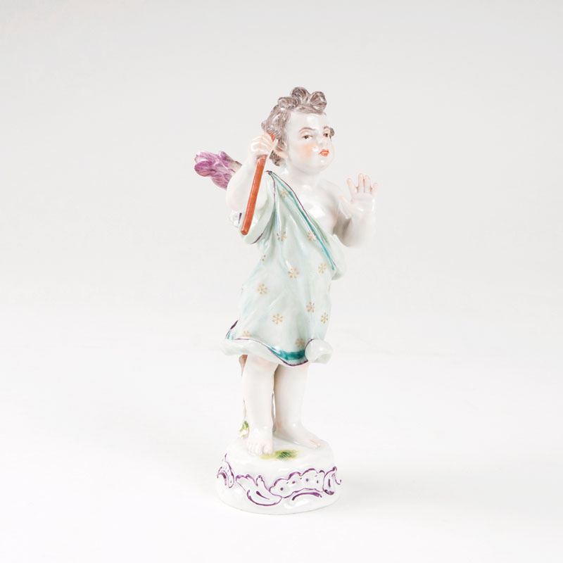 A porcelain figure 'Conducting Cupid'