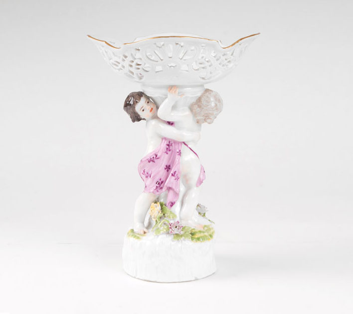 A small centrepiece with a pair of putti