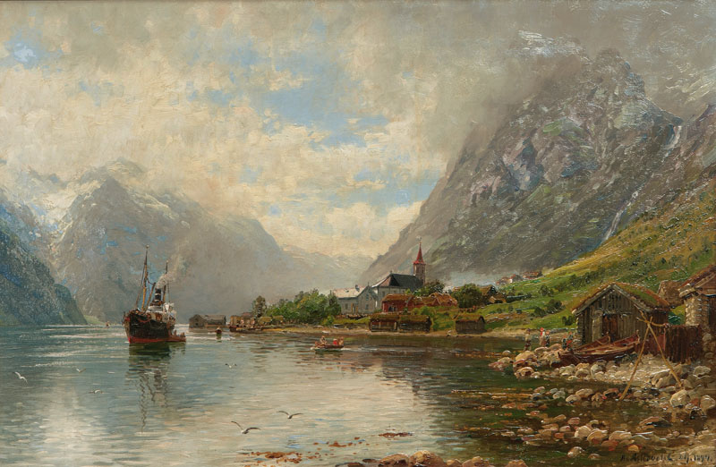 Anders Monsen Askevold - Norwegen - Postschiff im Fjord Norwegen - Postschiff im Fjord