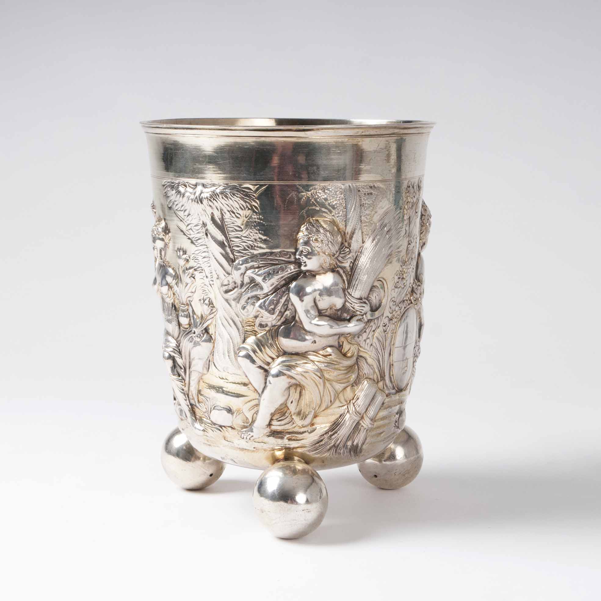 A museum-like grand beaker with chased allegory of the four seasons - image 3