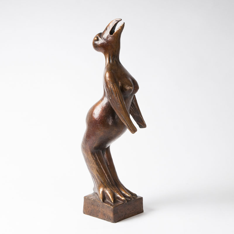 A bronze sculpture 'Songstress III'