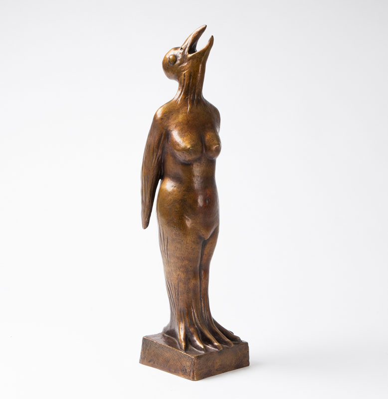 A bronze sculpture 'Songstress I'