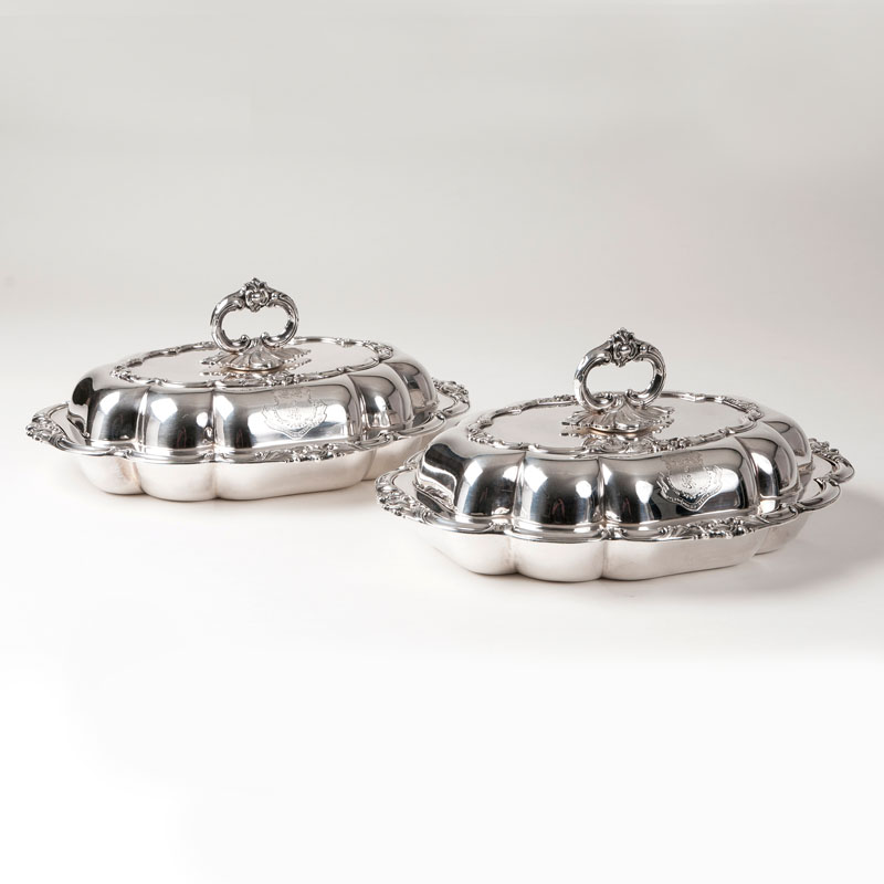 A pair of Edwardian Entrée Dishes