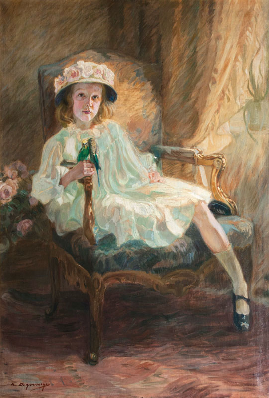 Girl with Budgies