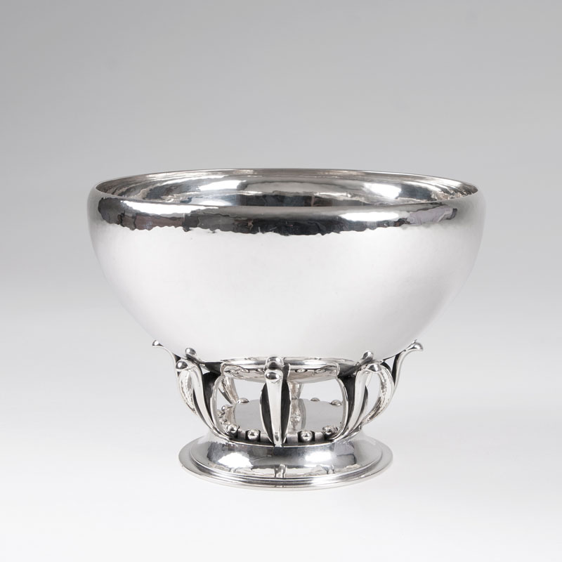 Gustav Pedersen, 1915-1965 tätig für Georg Jensen - Art Déco Aufsatzschale von Georg Jensen Art Déco Aufsatzschale von Georg Jensen