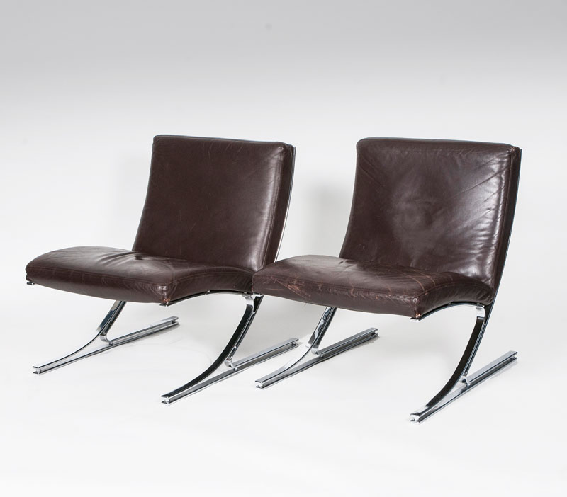 Satz von 5 klassischen Freischwingern 'Berlin Chair'