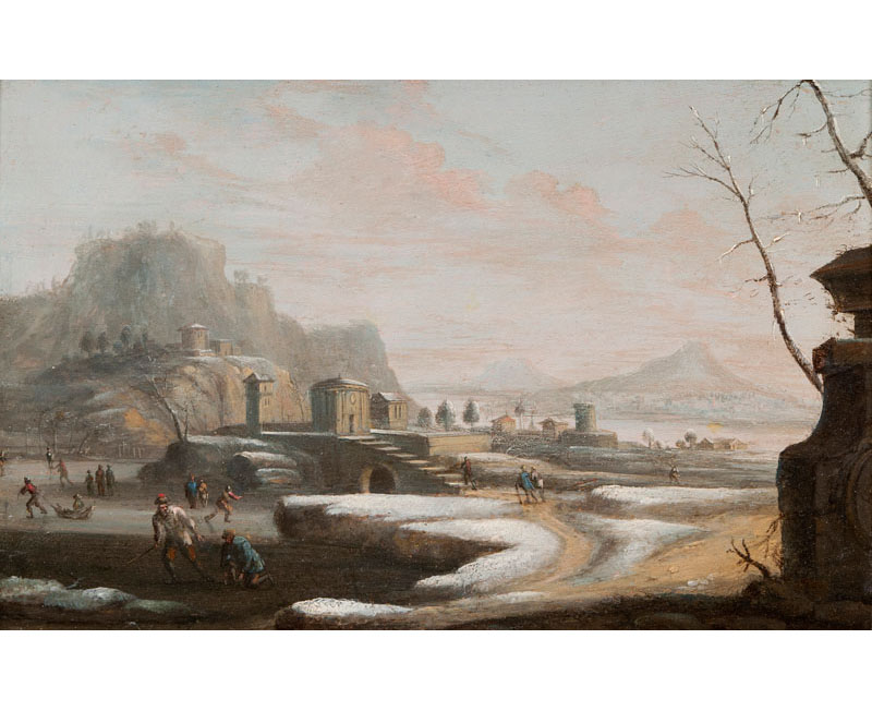 Ideal Landscape with Skaters