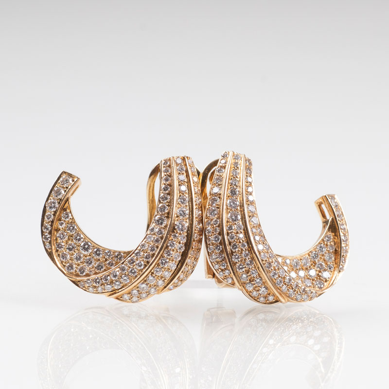 A pair of highquality diamond earrings