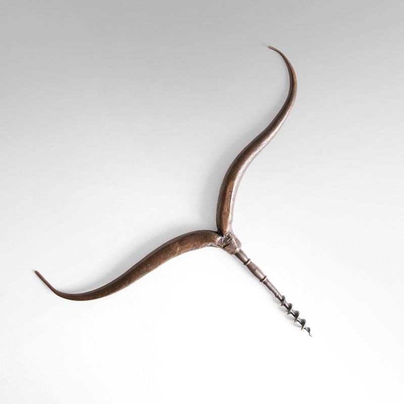 A bronze corkscrew