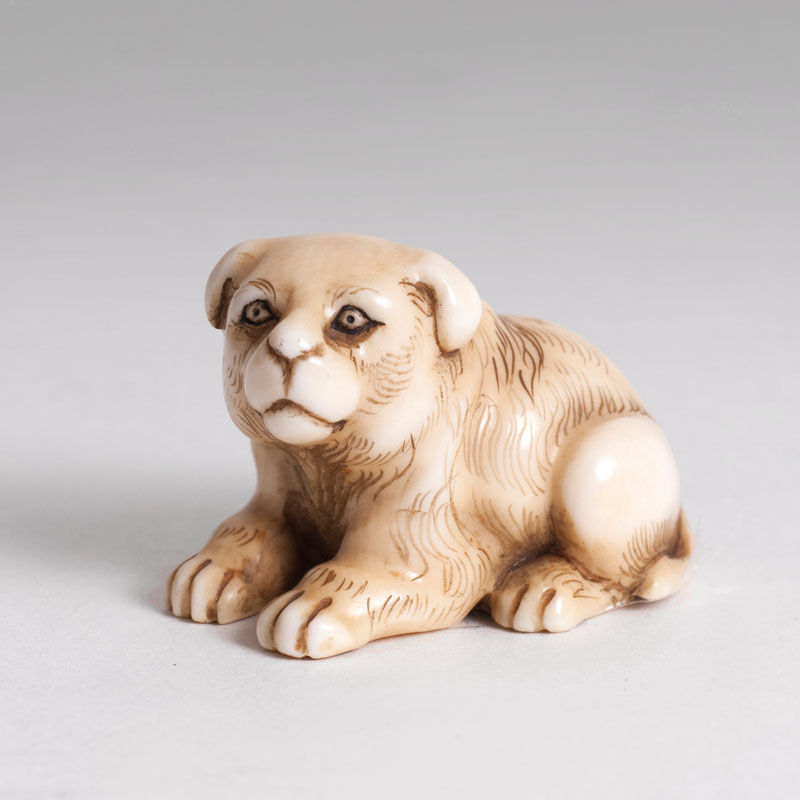 A fine ivory animal netsuke