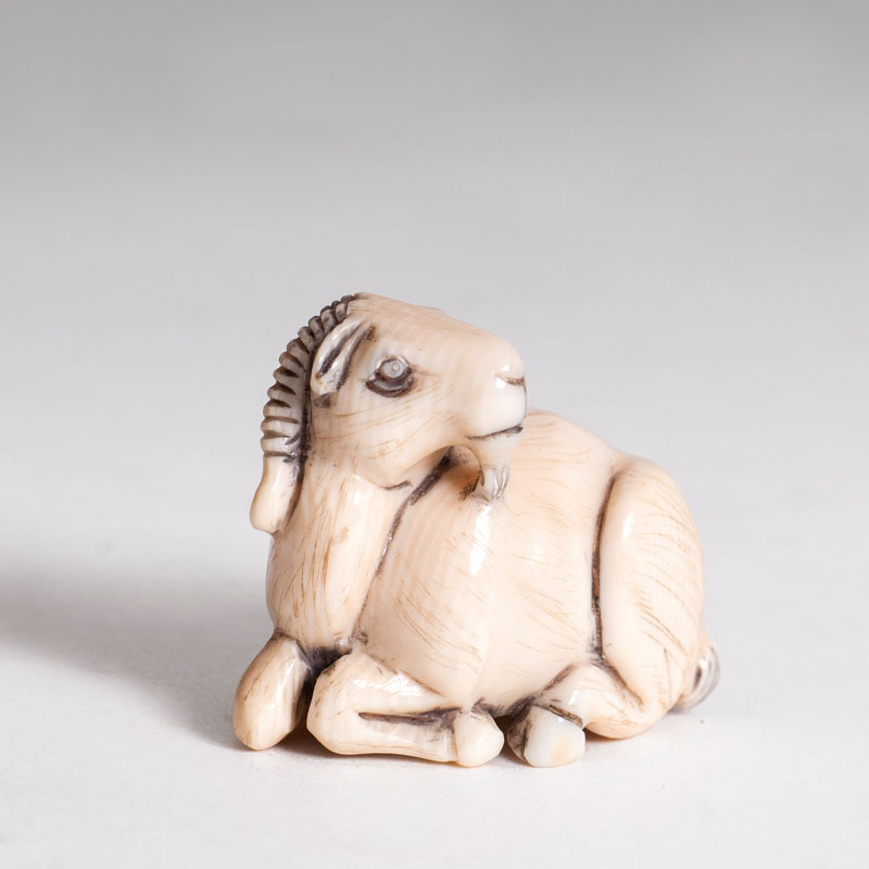 A fine ivory animal netsuke