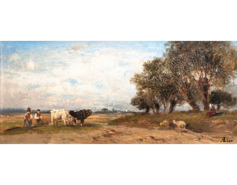 Landscape with Team of Oxens