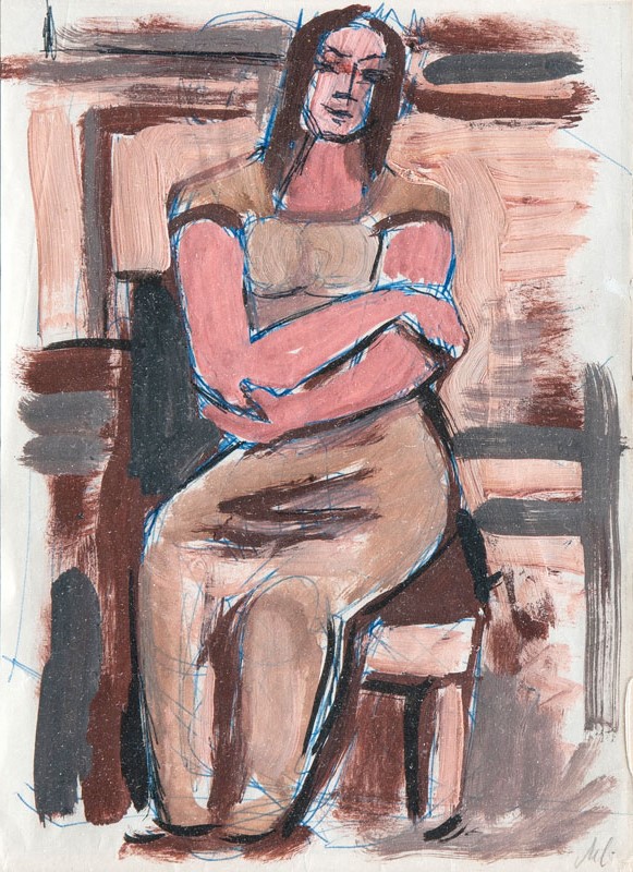 Sitting Woman with her Arms crossed