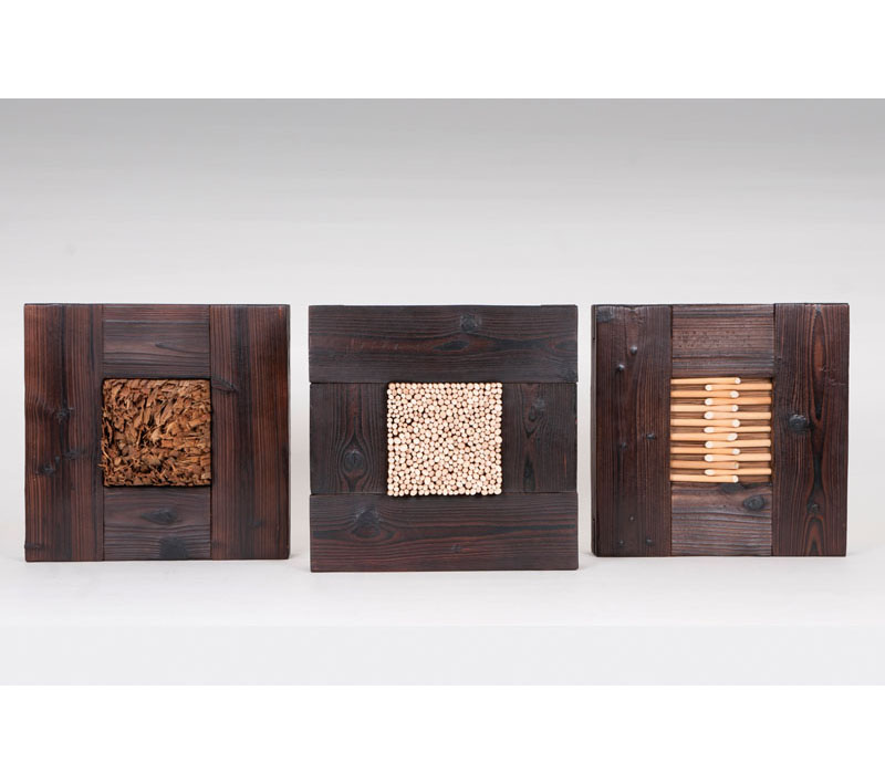 A set of 7 wooden objects