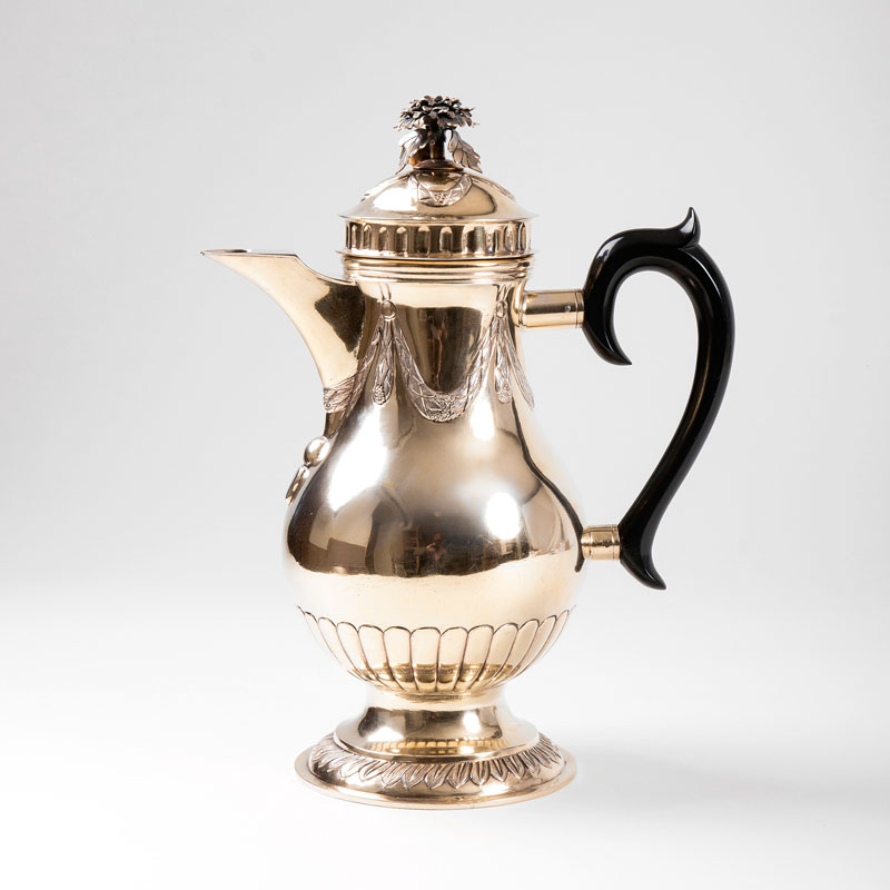 A gilded Louis Seize coffee pot